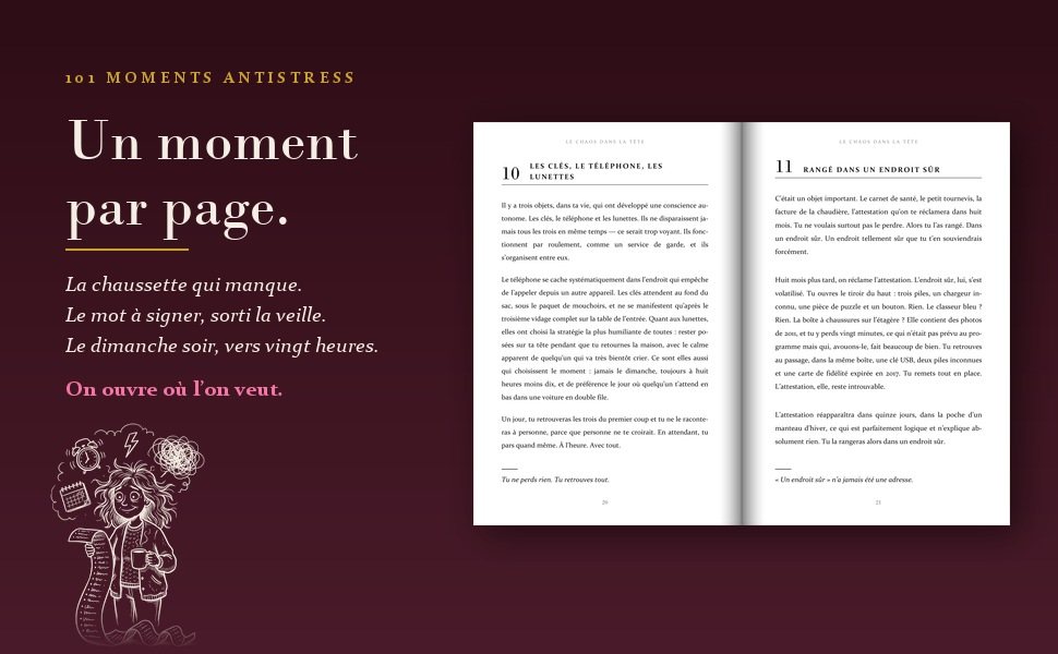 Double page de «&nbsp;Champagne, maman&nbsp;!&nbsp;»&nbsp;: deux moments et leurs chutes